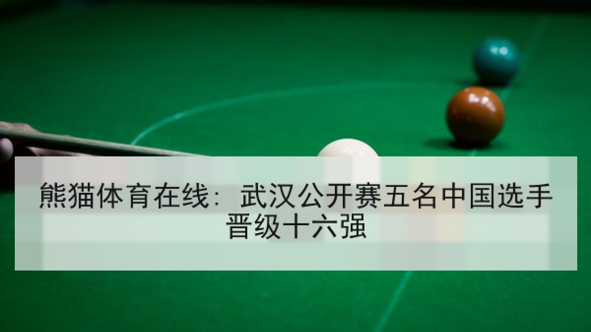 熊猫体育在线: 武汉公开赛五名中国选手晋级十六强
